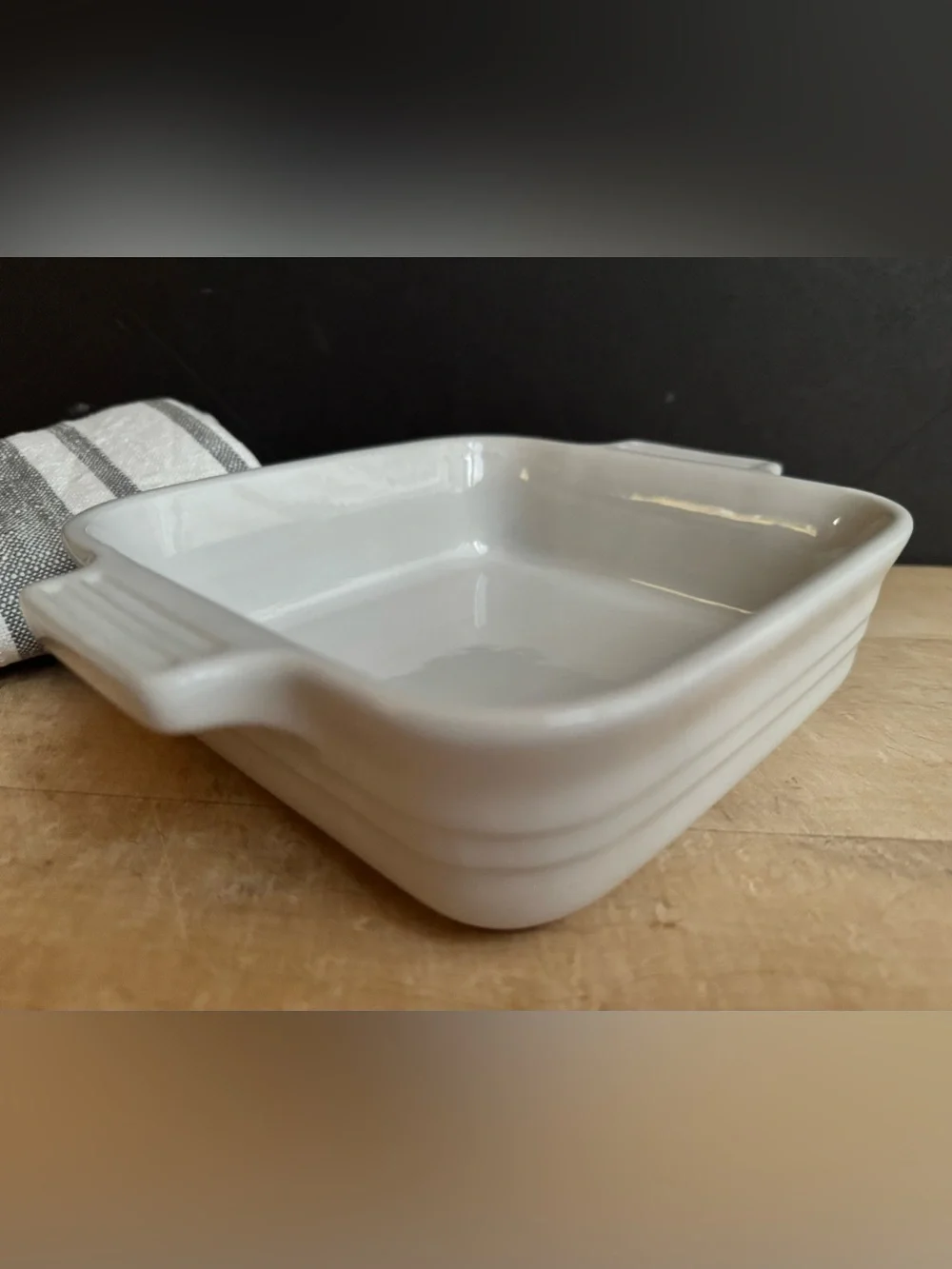 NEW Le Creuset 6” White Square Stoneware Baking Dish #17-24